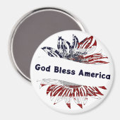 Zonnebloemvlag met aangepaste tekst magneet (Voorkant / Achterkant)