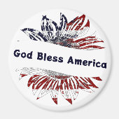 Zonnebloemvlag met aangepaste tekst magneet (Voorkant)