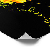 Zonnebloemvlinder geeft nooit syndroom op poster (Hoek)