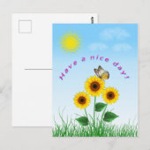 Zonnebloemvlinder heeft een mooi Briefkaart (Voorkant / Achterkant)