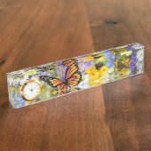 Zonnebloemvlinder Naambordje (Zijkant)