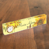 Zonnebloemvlinder Naambordje (Zijkant)