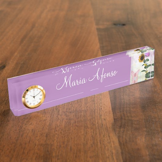 Zonnebloemvlinder Naambordje (Zijkant)