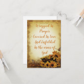 Zonnebloemvlinder Vast Wenskaart Gezegde Kaart (Voorkant / Achterkant in situ)