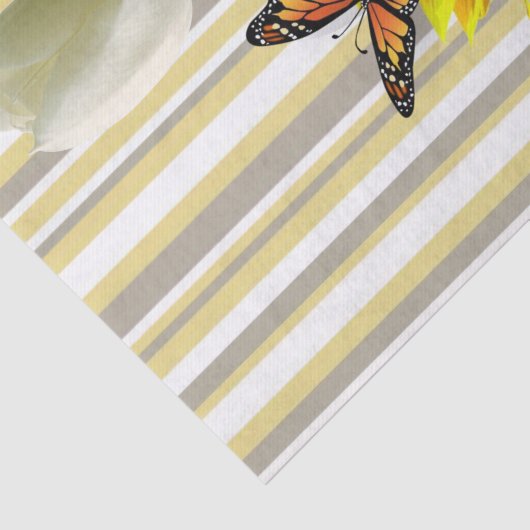 Zonnebloemvlinder White Tulp Tissue Paper Tissuepapier (Detail)