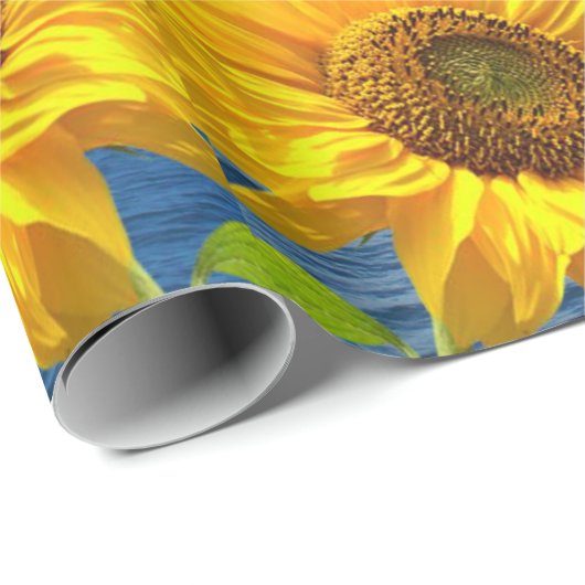 Zonnebloemvlinderbloemkarton, verdampingspapier cadeaupapier (Rol Hoek)