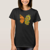 Zonnebloemvlinderbloemvlies, vlinderbloemvlies t-shirt (Voorkant)