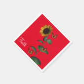 Zonnebloemvlinderpapier Servet (Hoek)