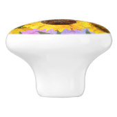 Zonnebloemvlinders bloemenpatroon bloemontwerp keramische knop (Zijkant)