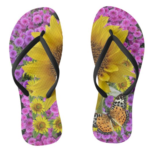 ZonnebloemvlinderTeenslippers Teenslippers (Voetbed)