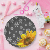Zonnebloemvlokken Bord van papier (Feest)