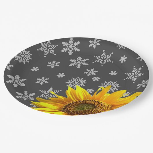 Zonnebloemvlokken Bord van papier (Gekanteld)