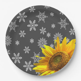 Zonnebloemvlokken Bord van papier