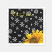 Zonnebloemvlokken Papier servetten (Voorkant)