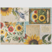  zonnebloemvogelzaadpakket Ephemera Tissuepapier (Voorkant)