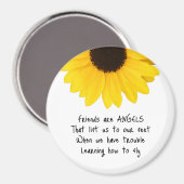 Zonnebloemvrienden zijn Angels Quote Magneet (Voorkant / Achterkant)