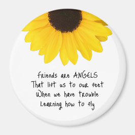 Zonnebloemvrienden zijn Angels Quote Magneet