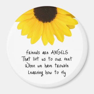 Zonnebloemvrienden zijn Angels Quote Magneet