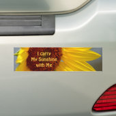 Zonnebloemwagen Bumpersticker (Op auto)