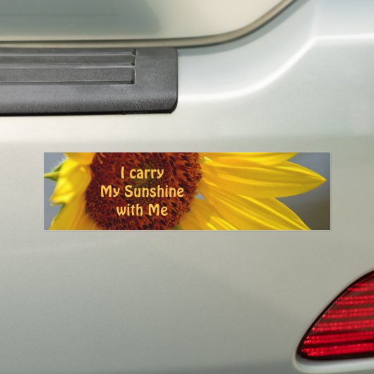 Zonnebloemwagen Bumpersticker (Op auto)
