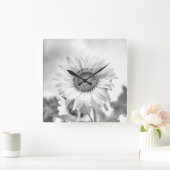 Zonnebloemwand Kunst, Gifts, Clock, Sunflower Gift Vierkante Klok (Huis)