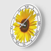Zonnebloemwandklok Grote Klok (Hoek)