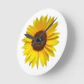 Zonnebloemwandklok Ronde Klok (Hoek)