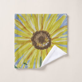 Zonnebloemwasdoek Washandje