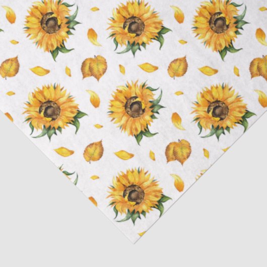 Zonnebloemweefsel Tissuepapier (Detail)