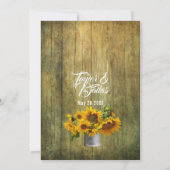 Zonnebloemwei | Rustieke bloemdesign Kaart (Achterkant)