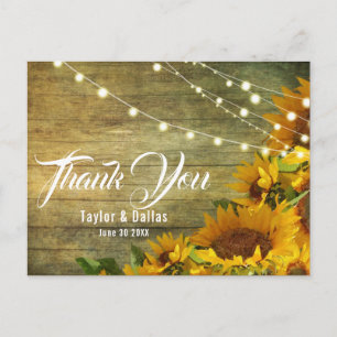 Zonnebloemweide   Rustieke bloemdesign Briefkaart