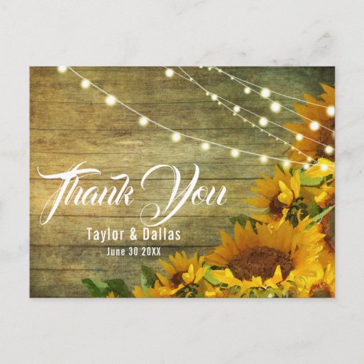 Zonnebloemweide | Rustieke bloemdesign Briefkaart (Voorkant)