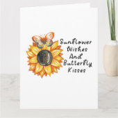 Zonnebloemwensen en vlinderkusjes, zonnebloem B Kaart (Voorkant)