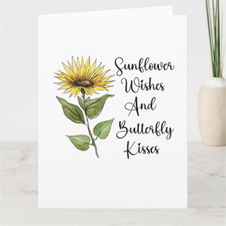 Zonnebloemwensen en vlinderkusjes, Zonnebloem B Kaart