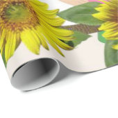 Zonnebloemwerkmakermatte — omslagpapier cadeaupapier (Rol Hoek)