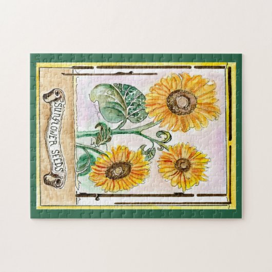 Zonnebloemzaad Legpuzzel (Horizontaal)