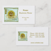 Zonnebloemzaad Visitekaartje (Voorkant / Achterkant)