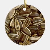 Zonnebloemzaad Witte bloemen Keramisch Ornament (Voorkant)