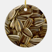 Zonnebloemzaad Witte bloemen Keramisch Ornament (Achterkant)