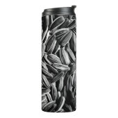 Zonnebloemzaad - Zwarte en witte foto Thermosbeker (Gedraaid links)