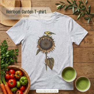 Zonnebloemzaadhoofd botanisch Tri-Blend shirt