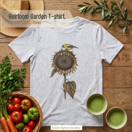 Zonnebloemzaadhoofd botanisch Tri-Blend shirt
