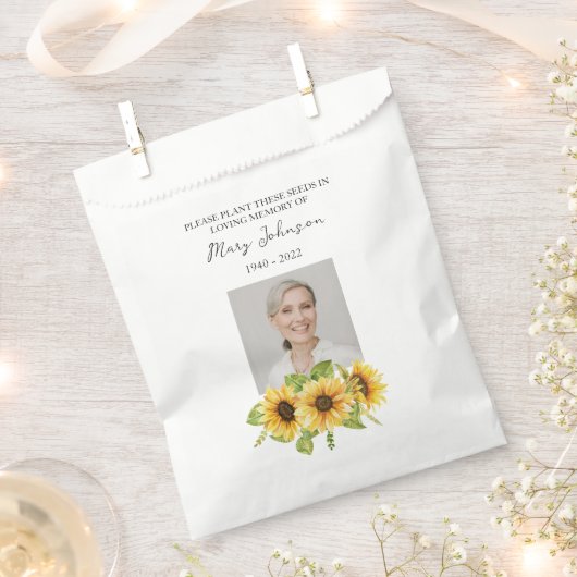 Zonnebloemzaadjes Pakket Herdenking Funeral Bedankzakje (Geknipt)