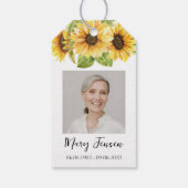 Zonnebloemzaadpakket Memorial begrafenis Cadeaulabel (Achterkant)