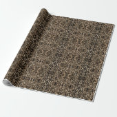 Zonnebloemzaadpatroon Cadeaupapier (Uitgerold)