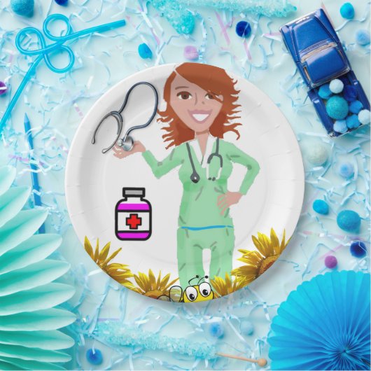 Zonnebloemzure Borden Papieren Bordje (Feest)