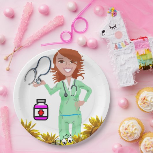 Zonnebloemzure Borden Papieren Bordje (Feest)