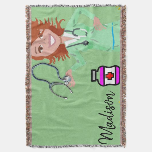 Zonnebloemzure Throw Blanket Deken (Voorkant Verticaal)