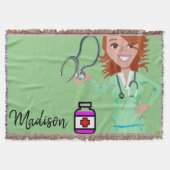 Zonnebloemzure Throw Blanket Deken (Voorkant)