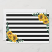 Zonnebloemzurse Afstuderen met draaiende ceremonie Kaart (Achterkant)